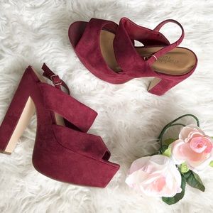Red Platform Heels